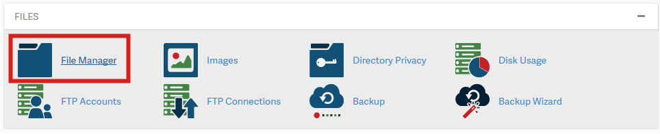 cPanel access file manager